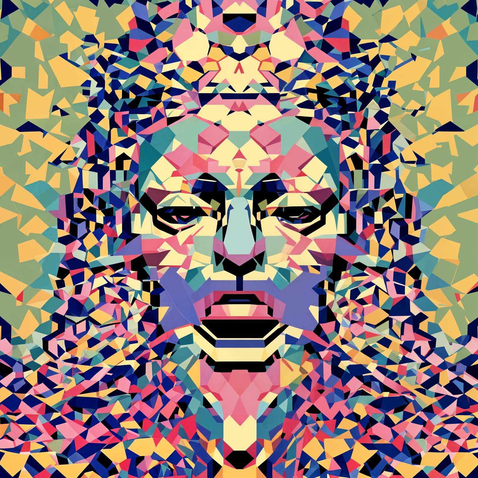 Glitchy Grin: Digital Body Horror Nightmare