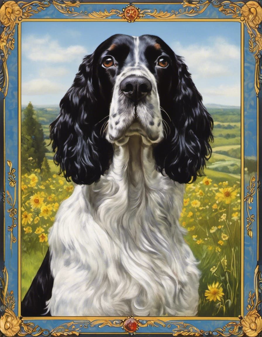 Springer Spaniel Tarot Card: Glossy and Bright