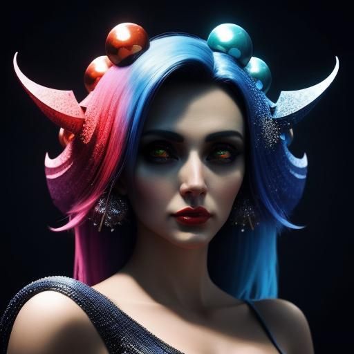 Psychedelic Sky Dancers in Surrealist Style