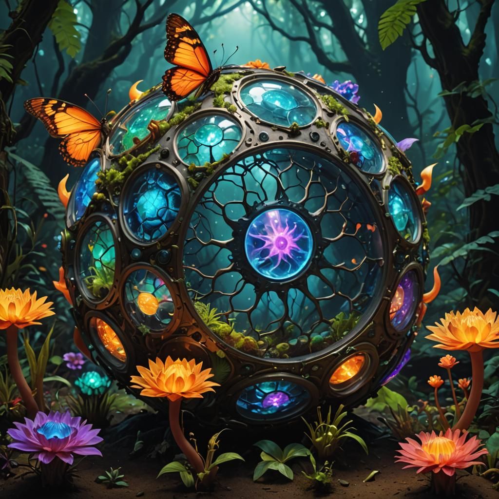 Celestial, Glowing Biome Creatures Emerge from Ethereal Trea...
