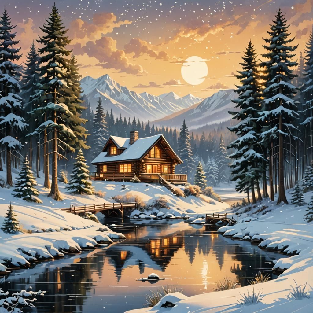 Winter landscape.