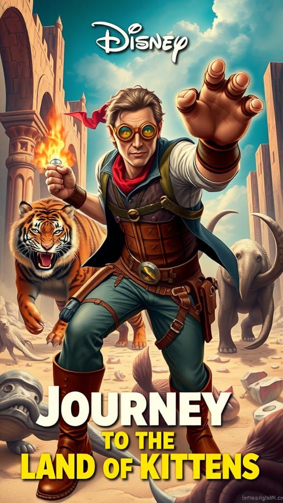 Steampunk Hero Battles Ancient Beasts in Retro-Futuristic Di...