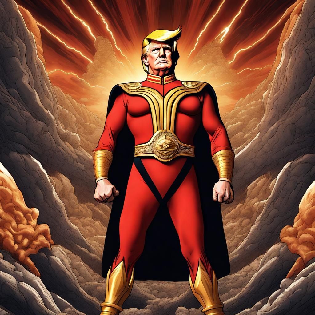 Donald Trump as Flash Gordon Cartoon Character