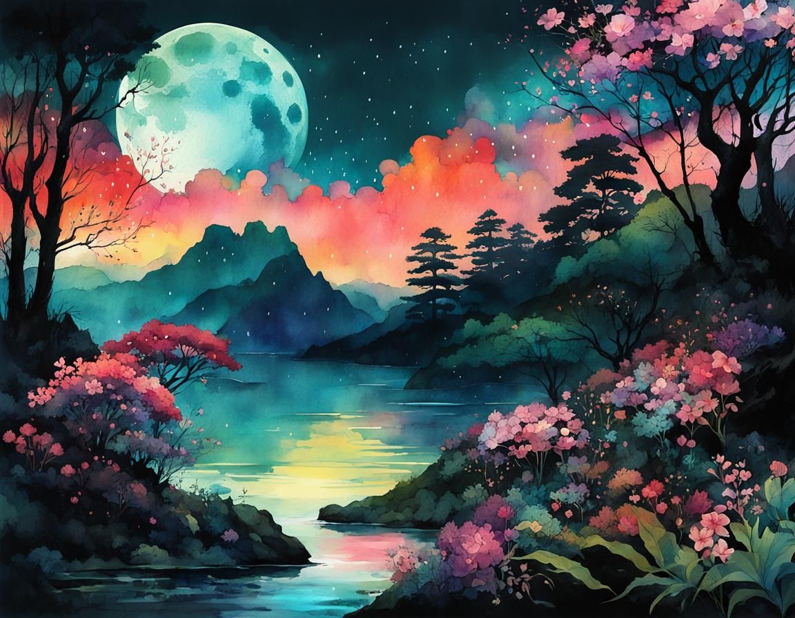 A summer night.