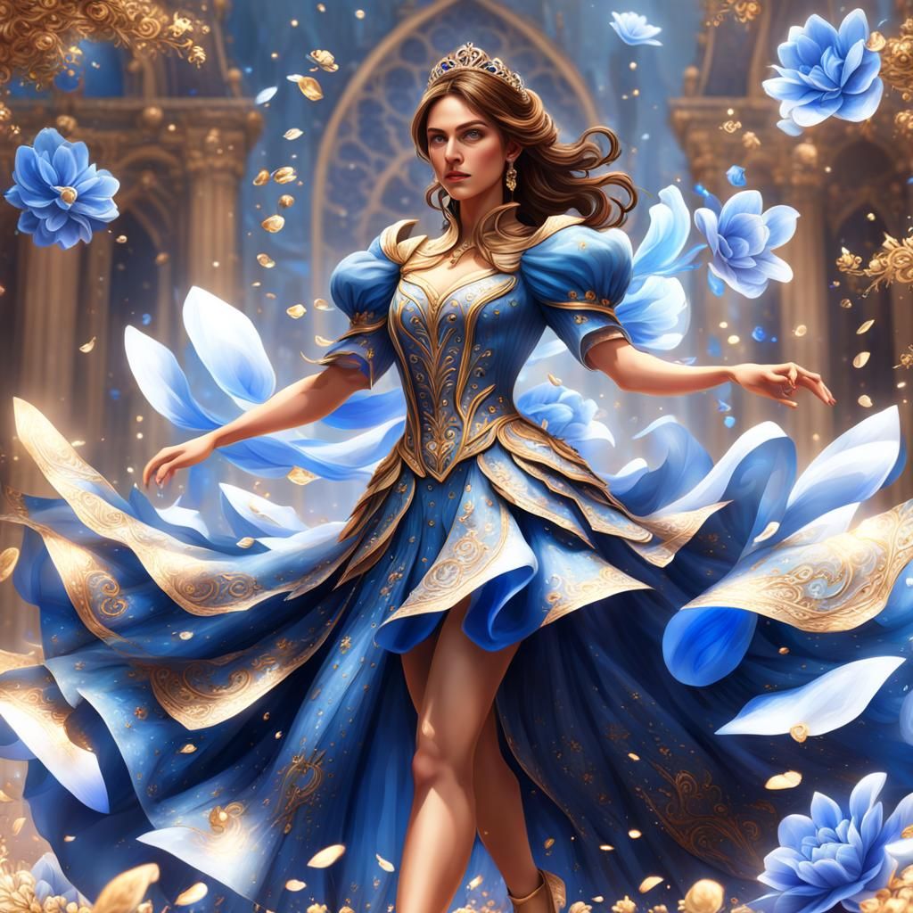 Fantasy Princess Creates Flower Petals in Her Palm