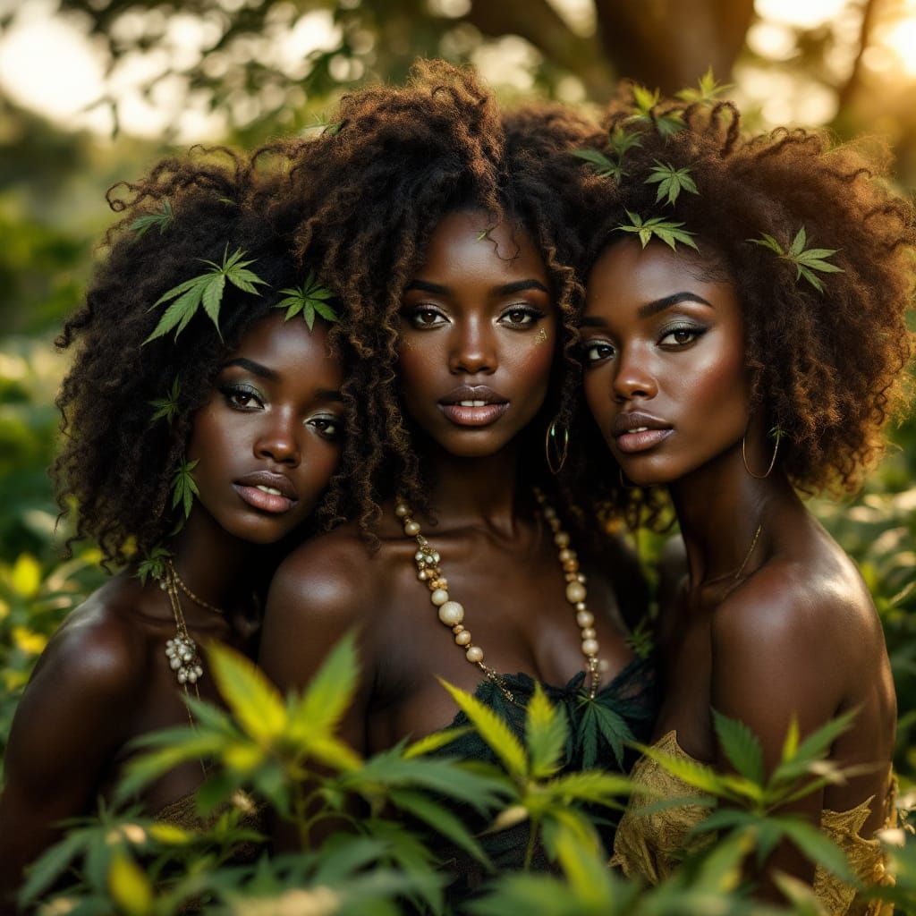 Serene Tribe in Golden Light