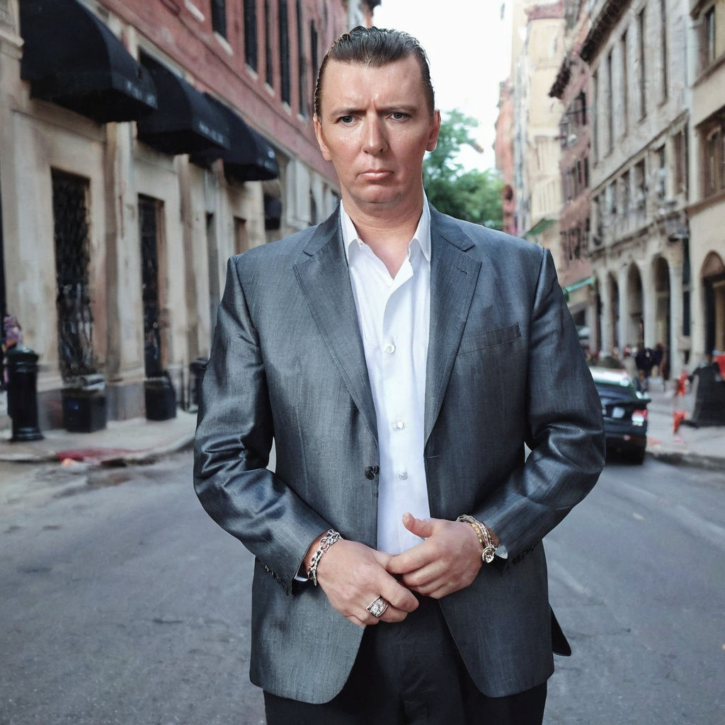 Wall Street Banker in Elegant Attire with a Briefcase