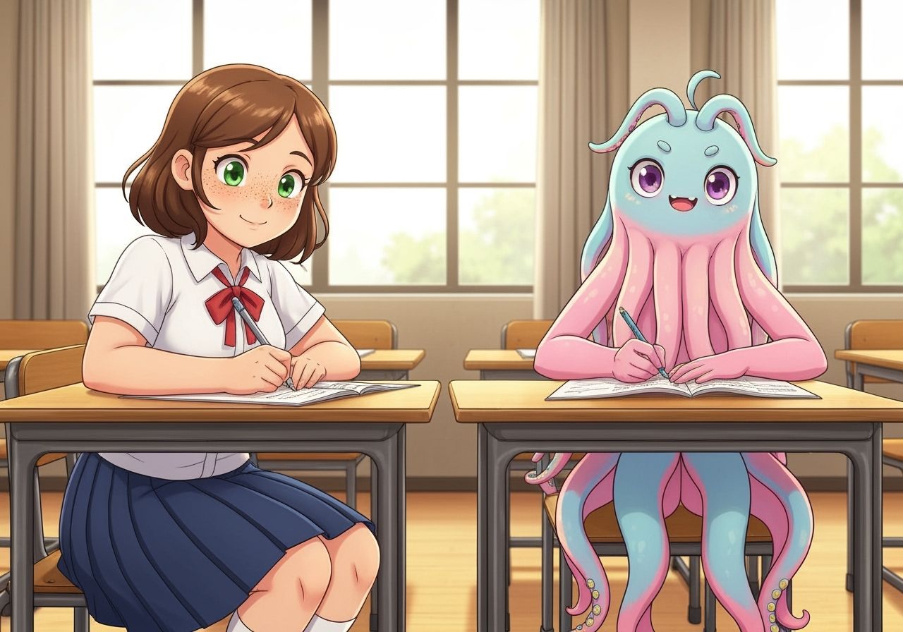Catholic School Girls, One a Tentacle Monster