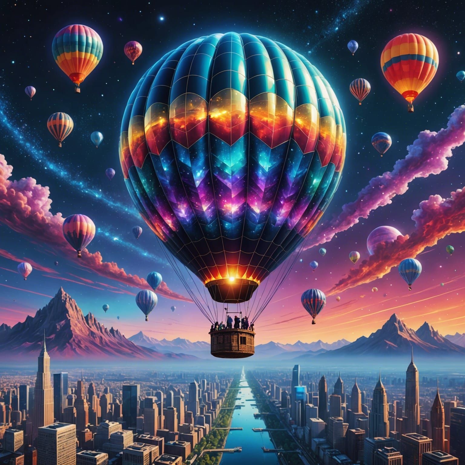 Cosmic hot air balloon