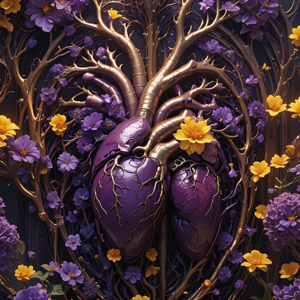 Mystical Dark Fantasy Organs and Healthy Heart