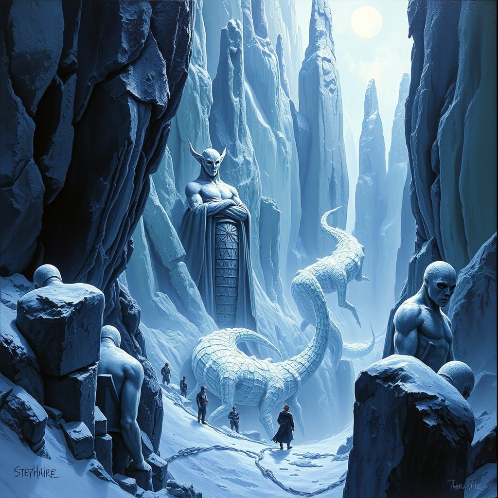 Impasto Cyberpunk Landscape with Vibrant Colors