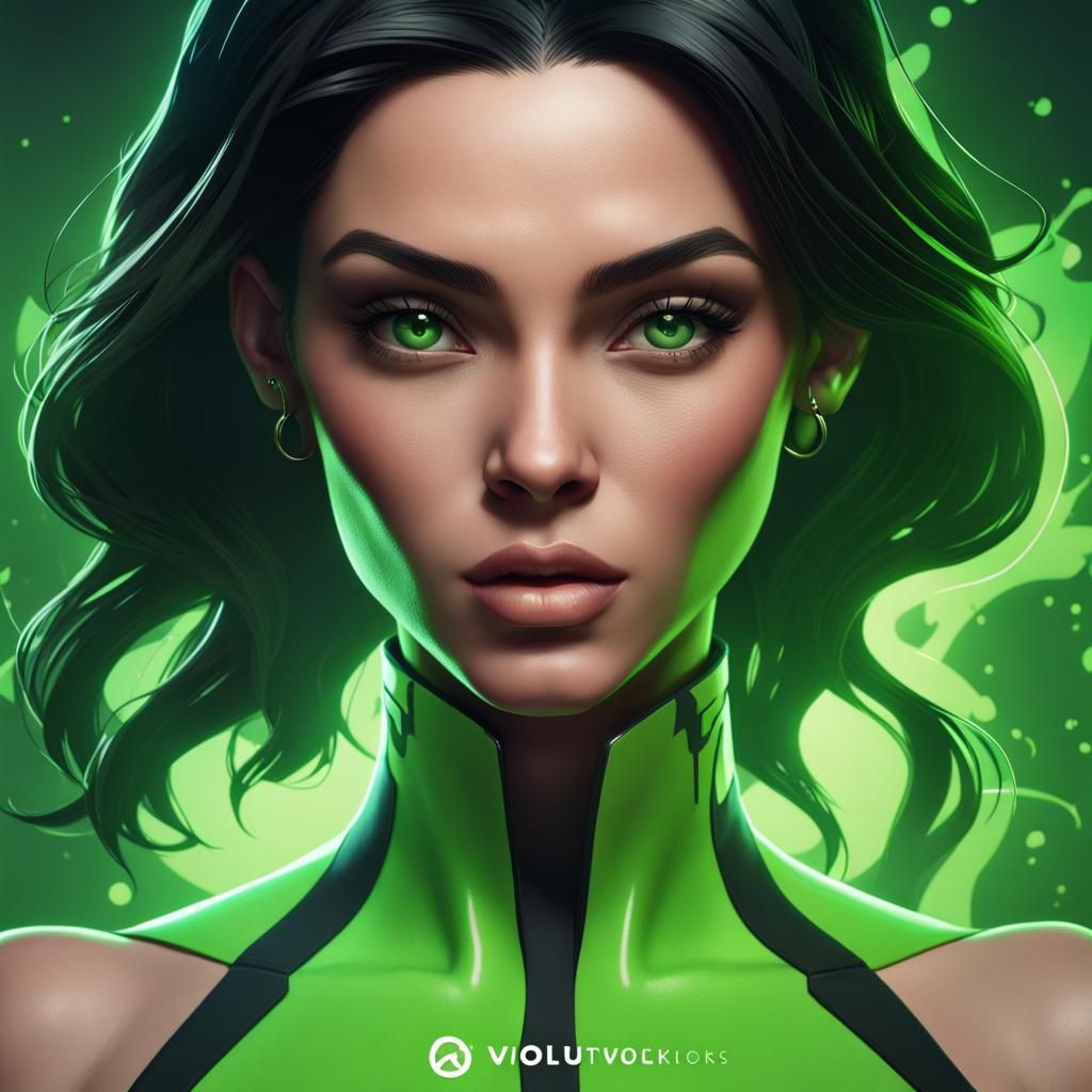 Shego Brand Ad: Hyperdetailed Portrait