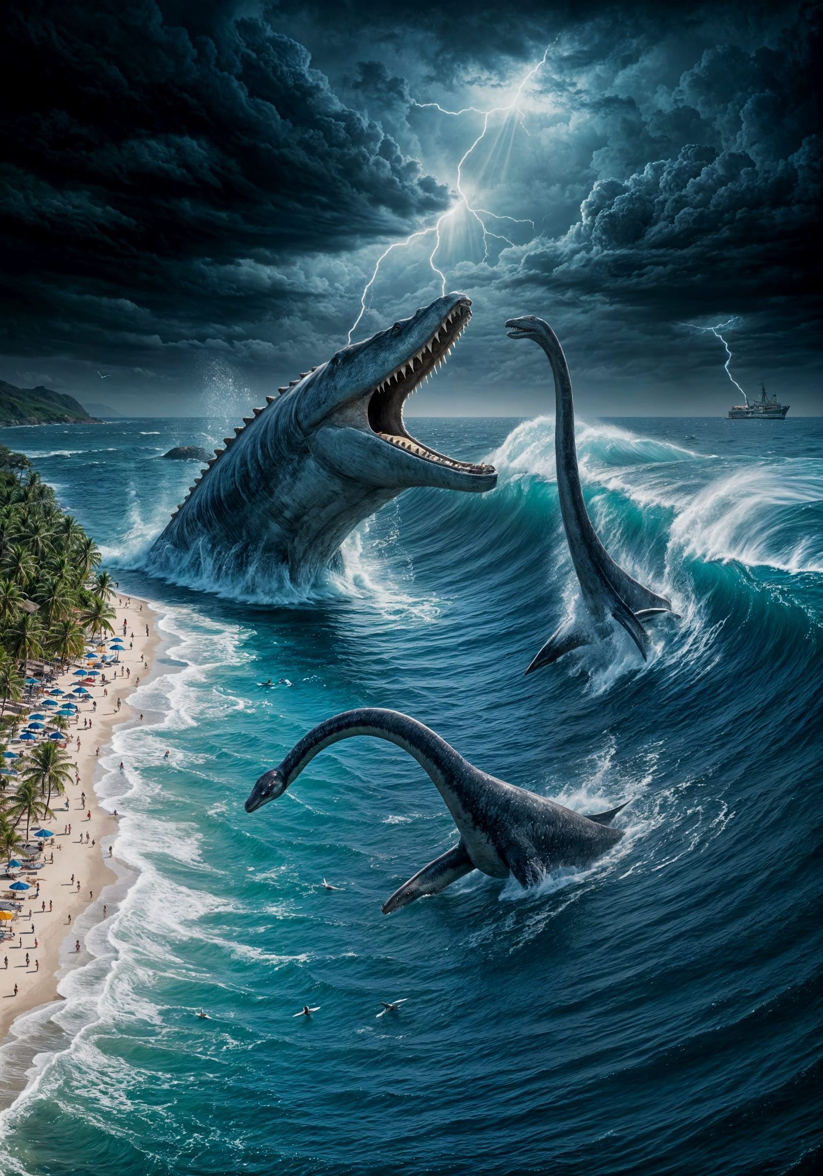 The last ray of sunshine and the unexpected beach guests (mo...