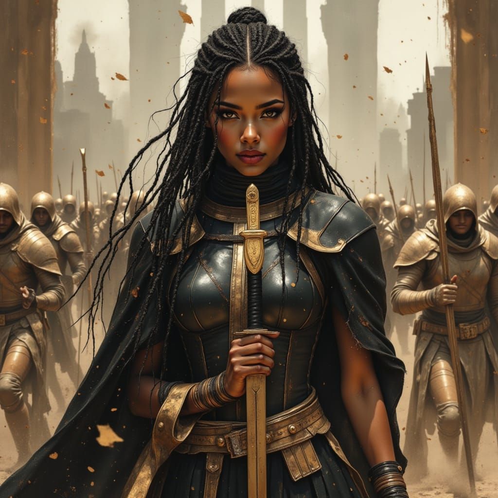 Warrior Goddess Kelly Rowland in Cyberpunk City