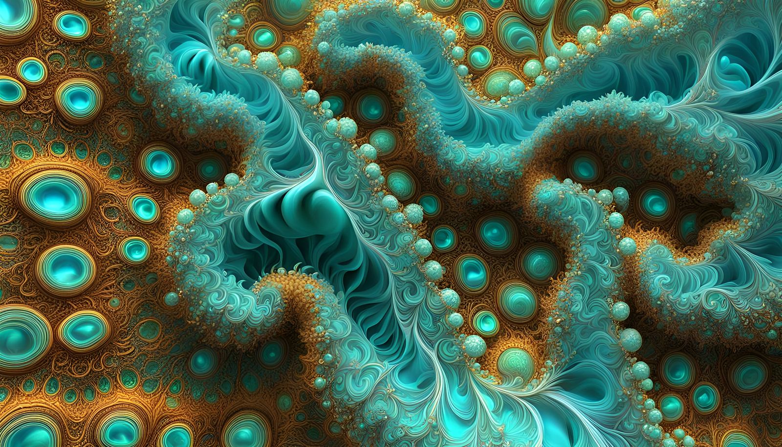 Intricate Psychedelic Fractal Design with Holographic Elemen...