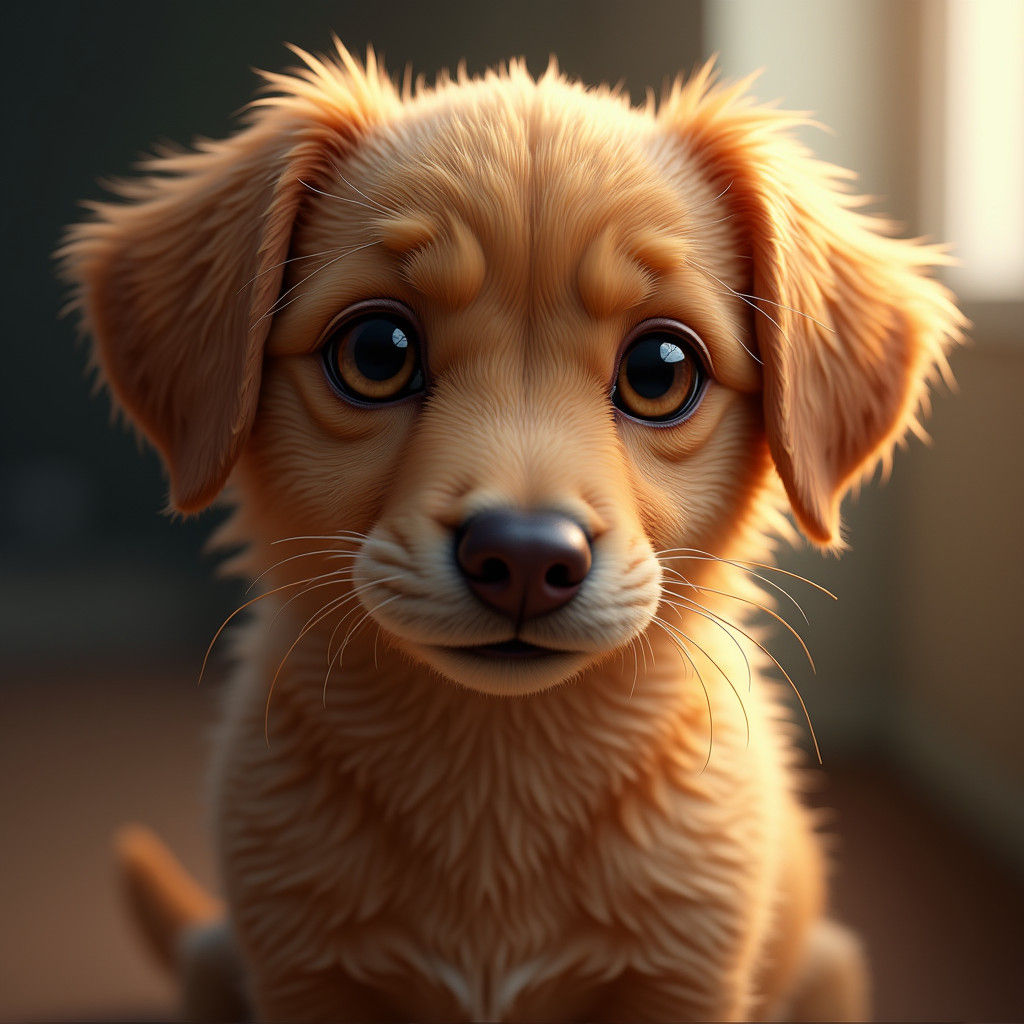 Expressive Pet Portrait in Detailed Fantasy Art Style