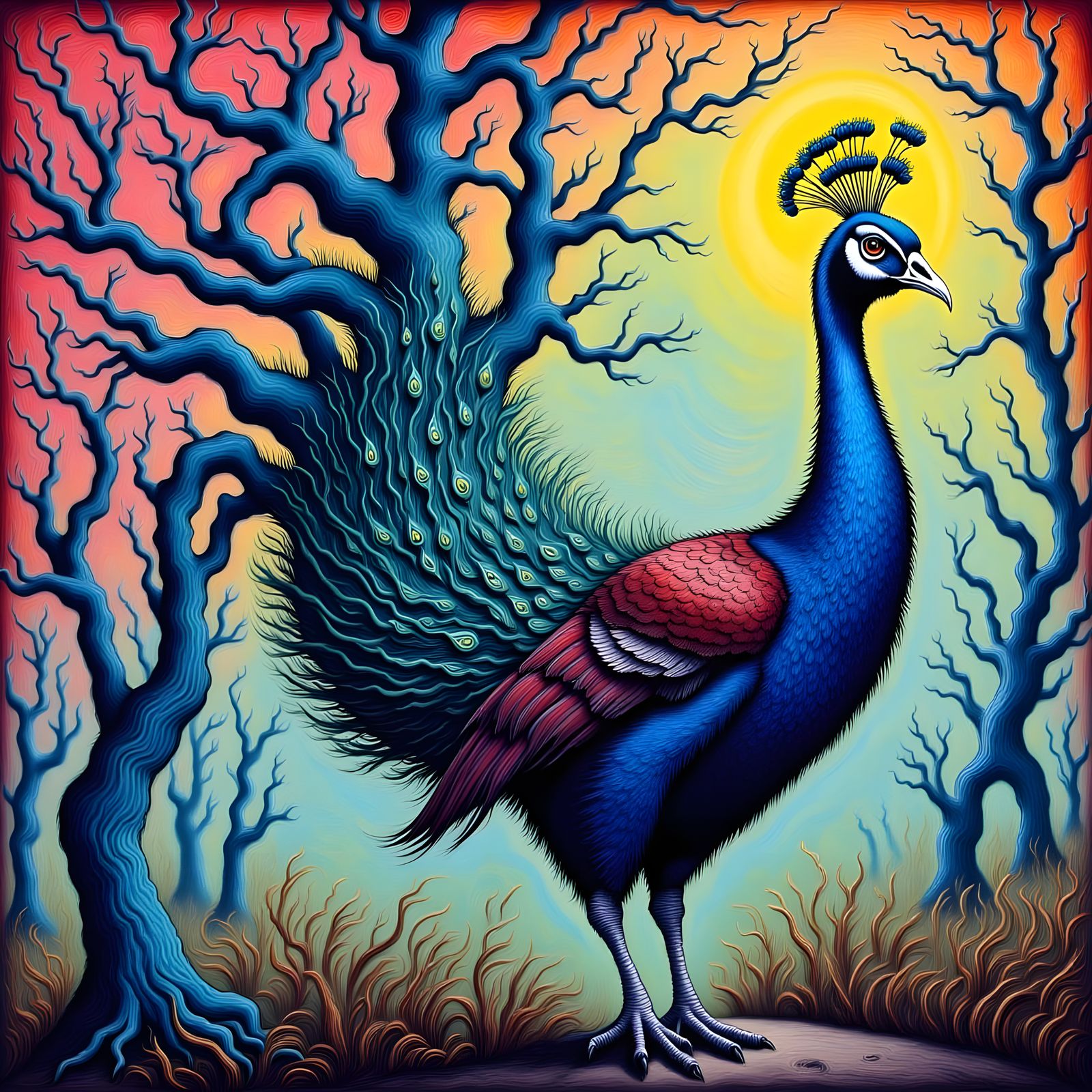 Peacock Nightmare 🪶🪵