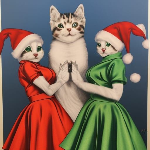 Christmas cats
