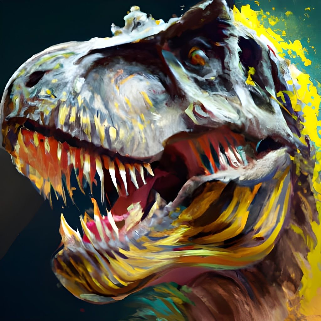 Detailed T-Rex Portrait in Hyperdetailed Style