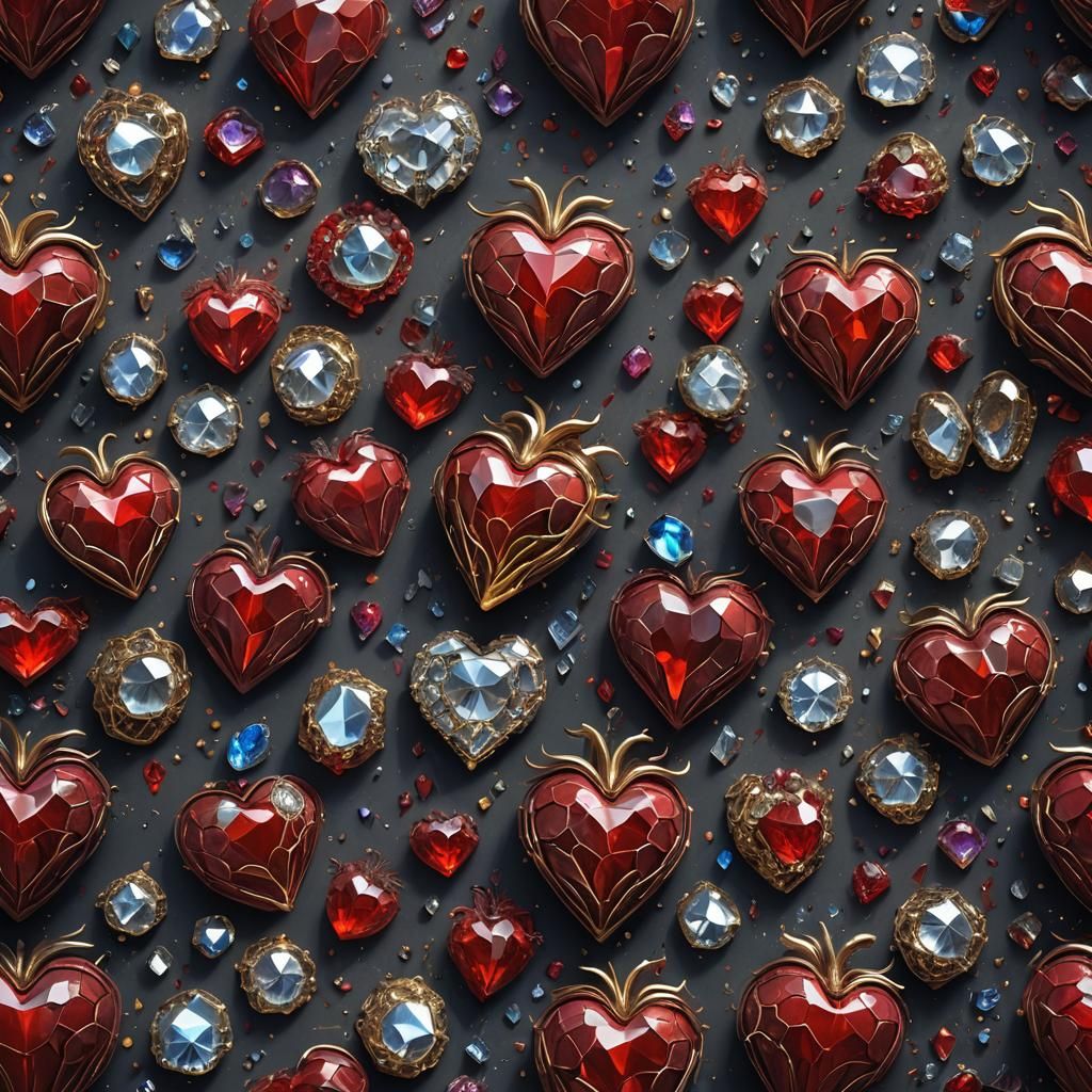 Heart to Diamond Transformation: A Digital Art Concept
