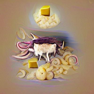 Cheese and Onion Goat Generated by AI