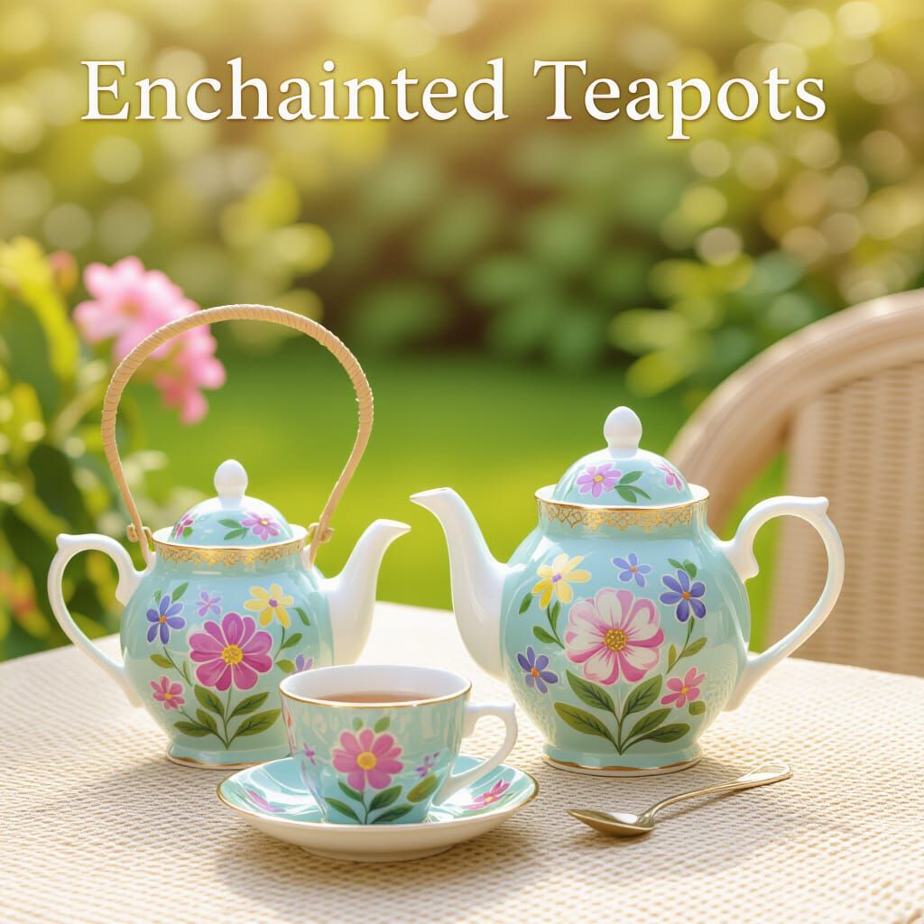 Enchanted Teapots in Whimsical Display
