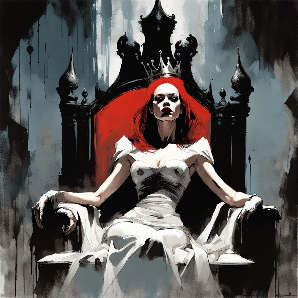 Evil Queen on Throne: Chiaroscuro Movie Poster