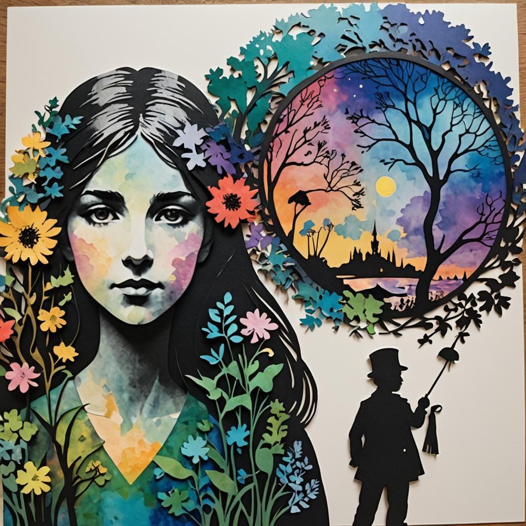 Fairy Tale Silhouettes in Impressionistic Style