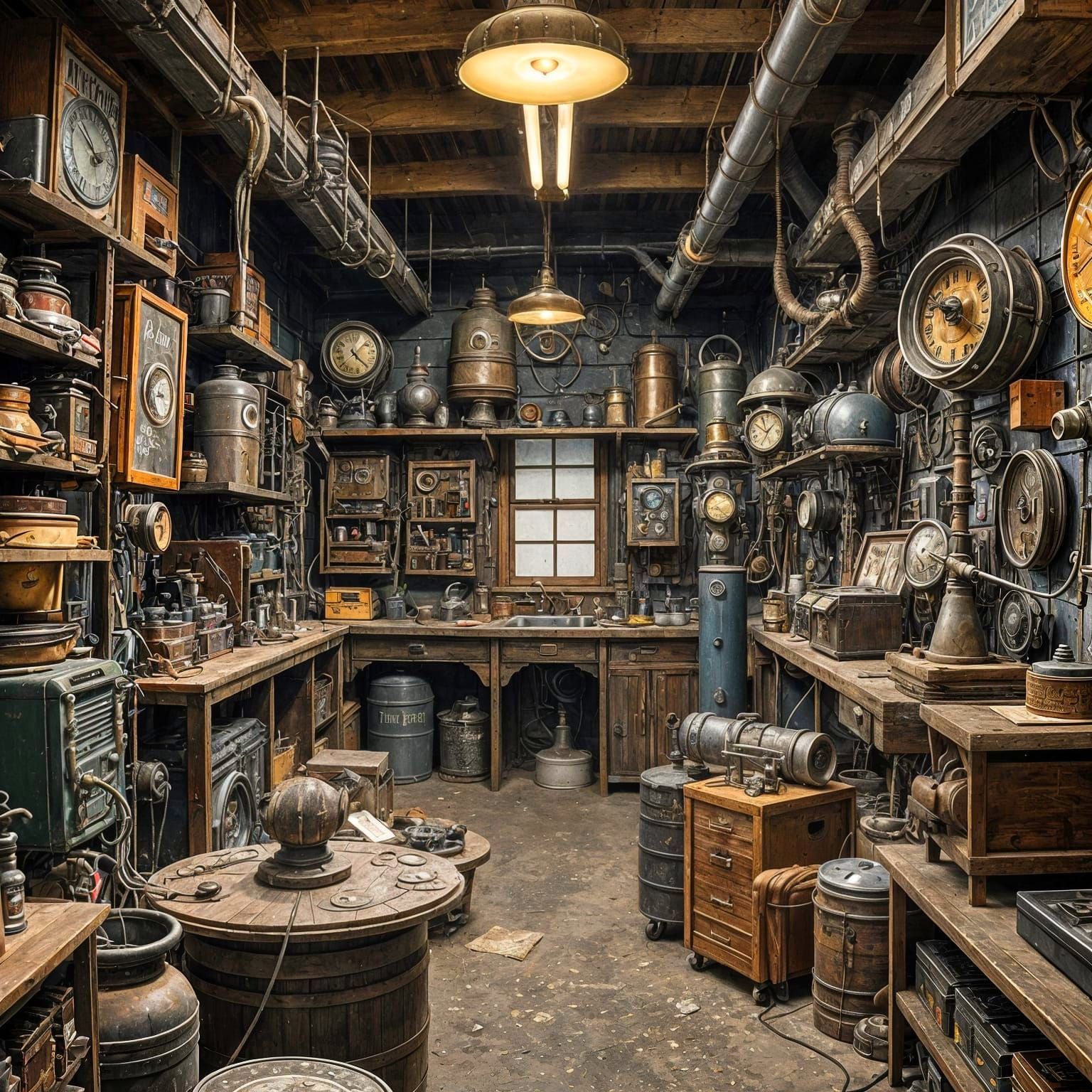 Diesel Punk Garage in Steam Punk World