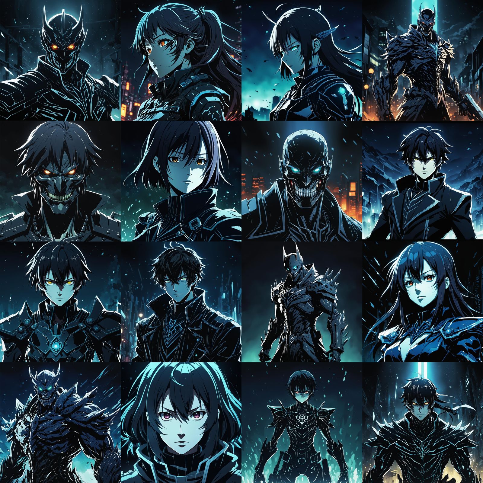 Cinematic Anime Darkness in Cel-Shaded Style