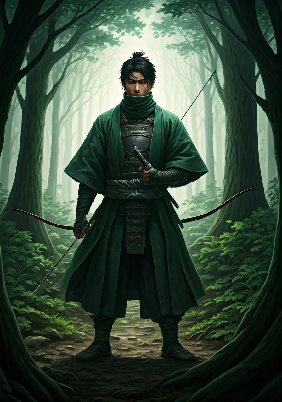 Ronin Warrior in the Japanese Forest