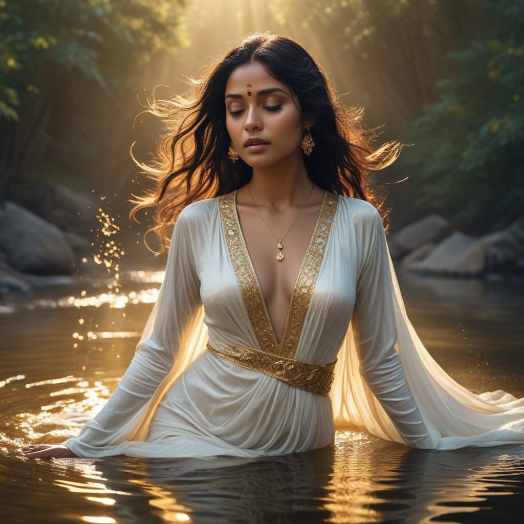 Mesmerizing beauty bathing in dawn light