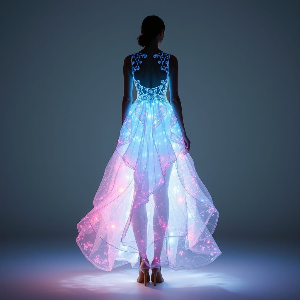 Woman in Living Memory Dress, Digital Art