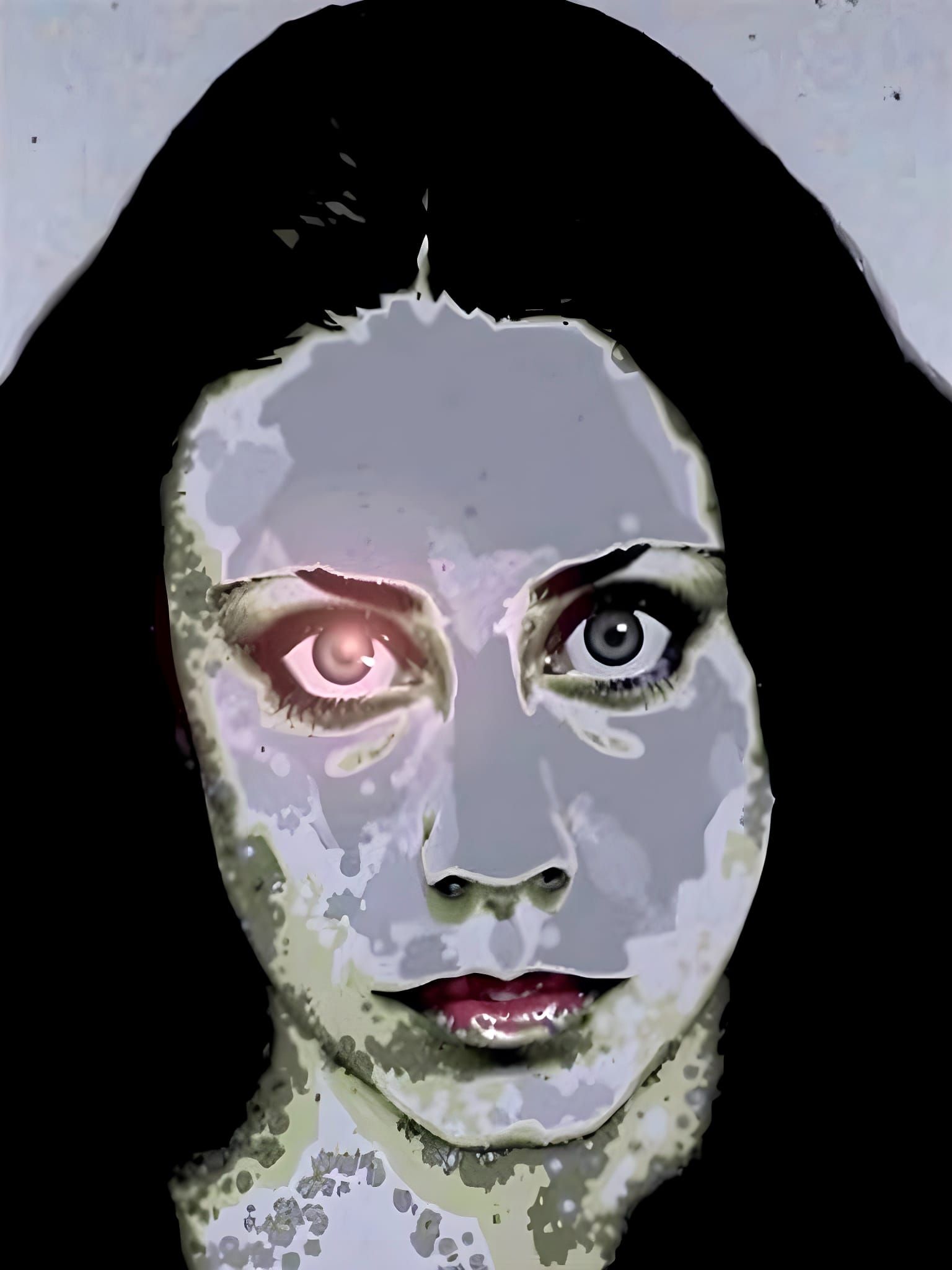 Intense Police Mugshot Portrait in Fantasy Art Style