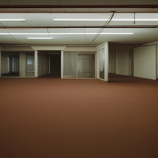 Liminal Space: Desolate 90's Office in Dream Style