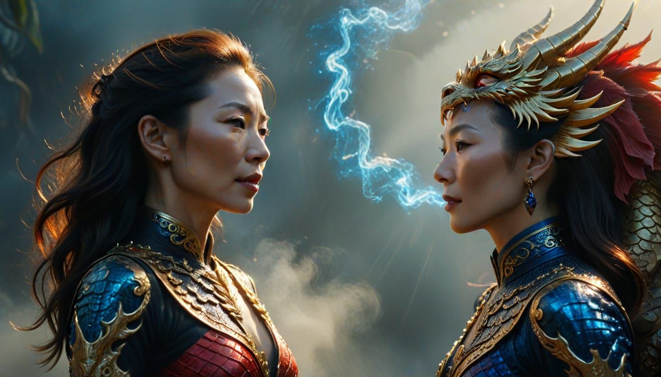 Michelle Yeoh and Bruce Willis Doppelganger: Photorealistic ...