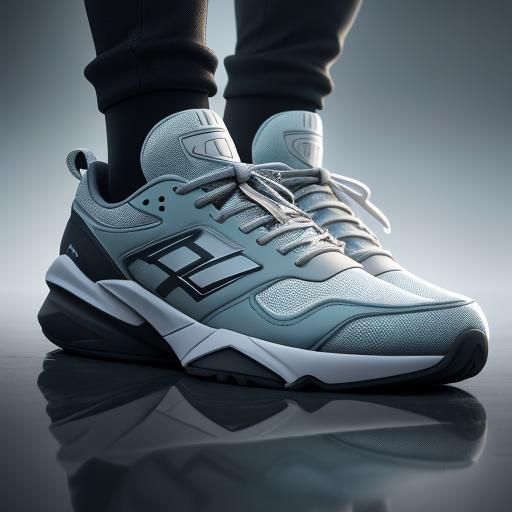 Sportswear Logos and Athletic Shoes in 3D Rendering