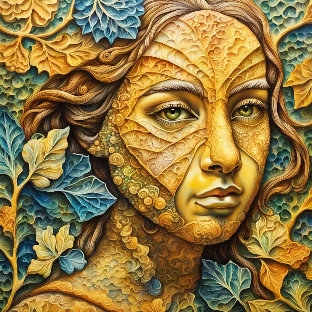 Detailed Woodland Tessellation in Encaustic Style