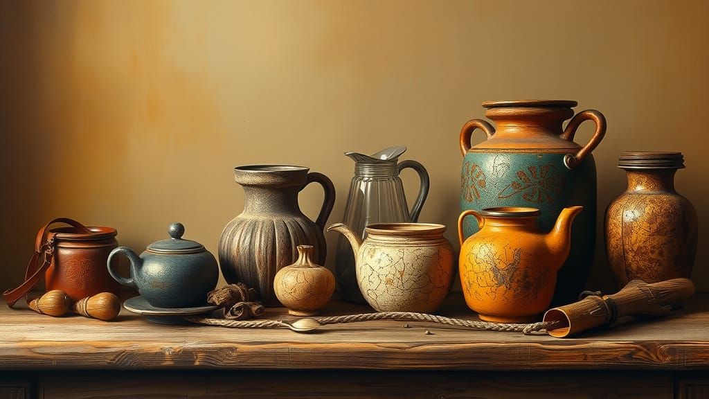 Vintage Treasures in Warm, Golden Light