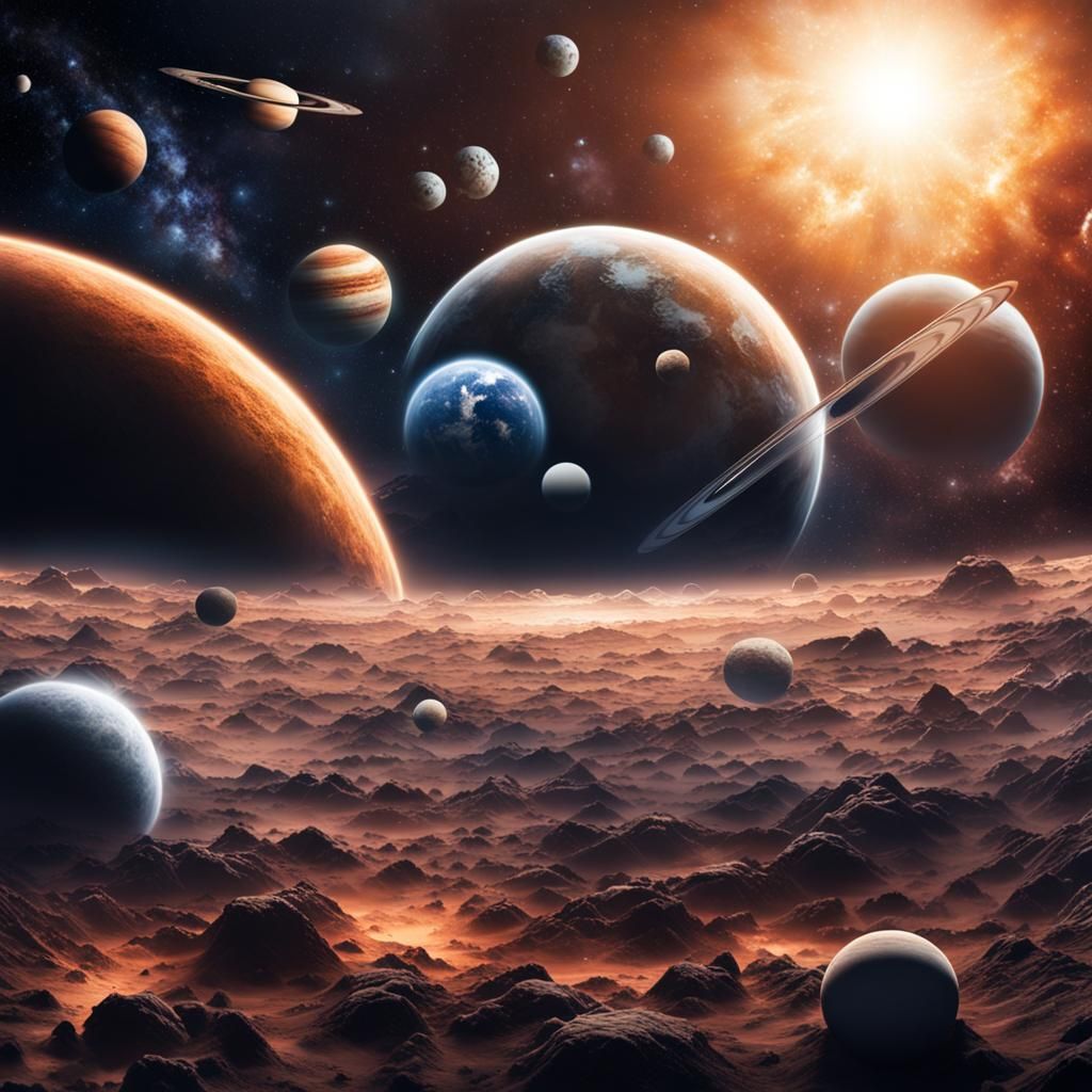 High-Resolution Space and Planets Photo for Astronomy