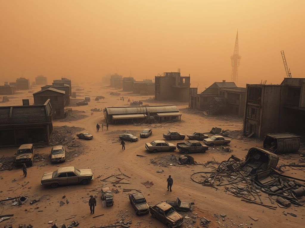 Post-Apocalyptic Wasteland Inspired by Dystopian Art