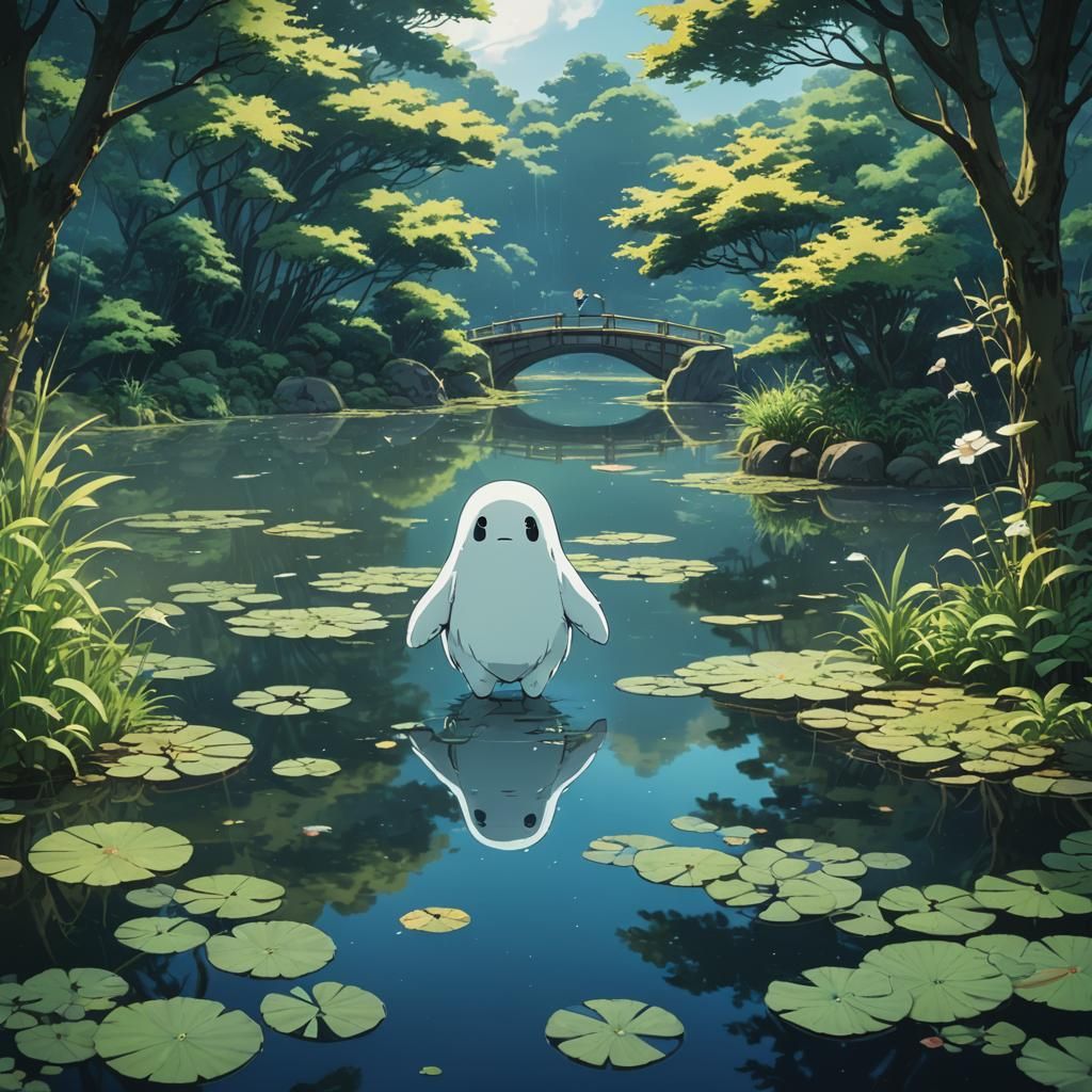 Little Ghost Over Pond, Anime Key Visual