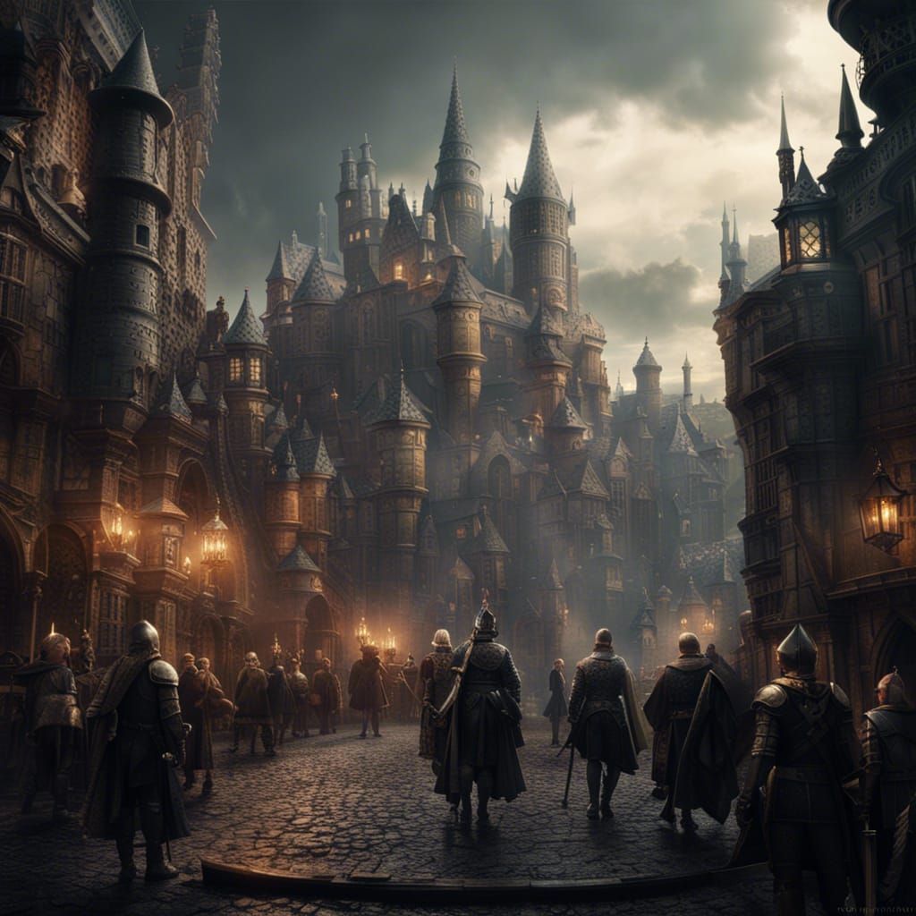 Epic Knights and Wizards Digital Matte Painting