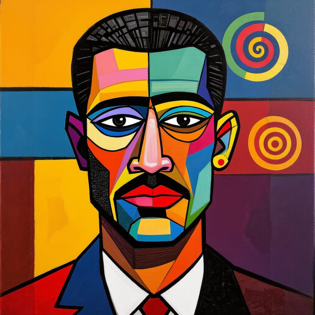 A portrait of a man.