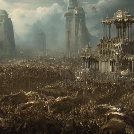 Epic Gathering of Generals in Digital Matte Painting