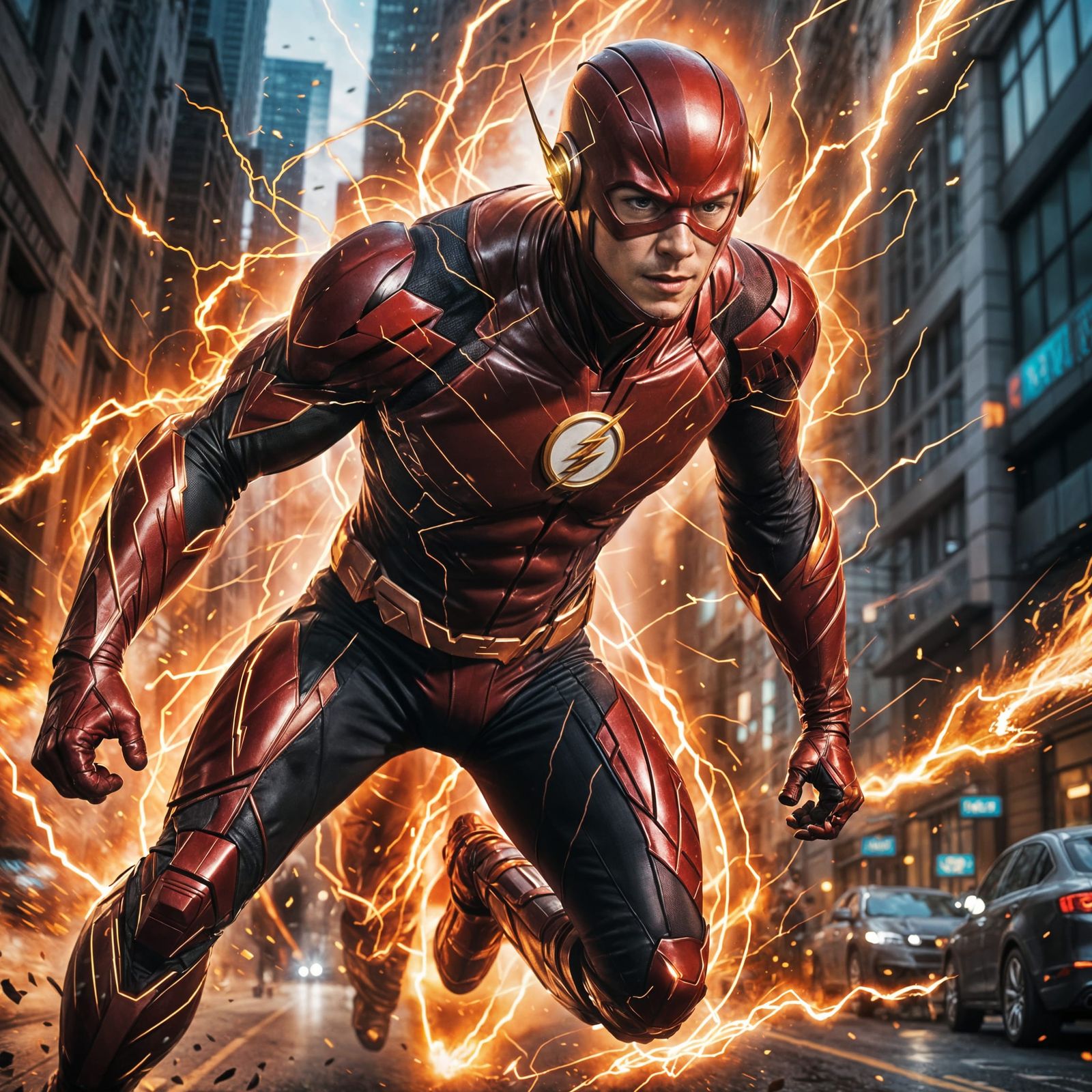 The Flash in Dynamic Action-Packed Scene