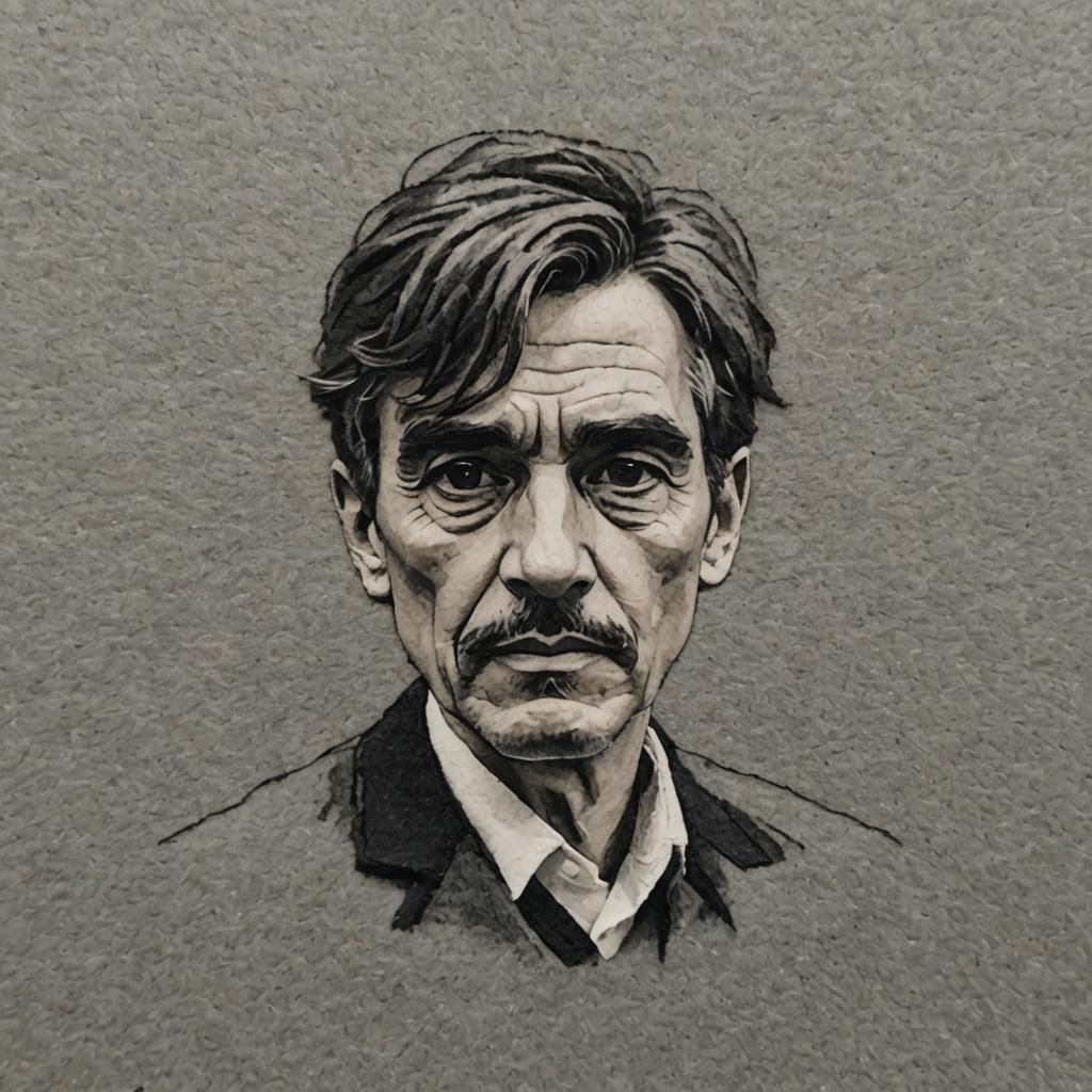 Felt Portrait in 2D Style