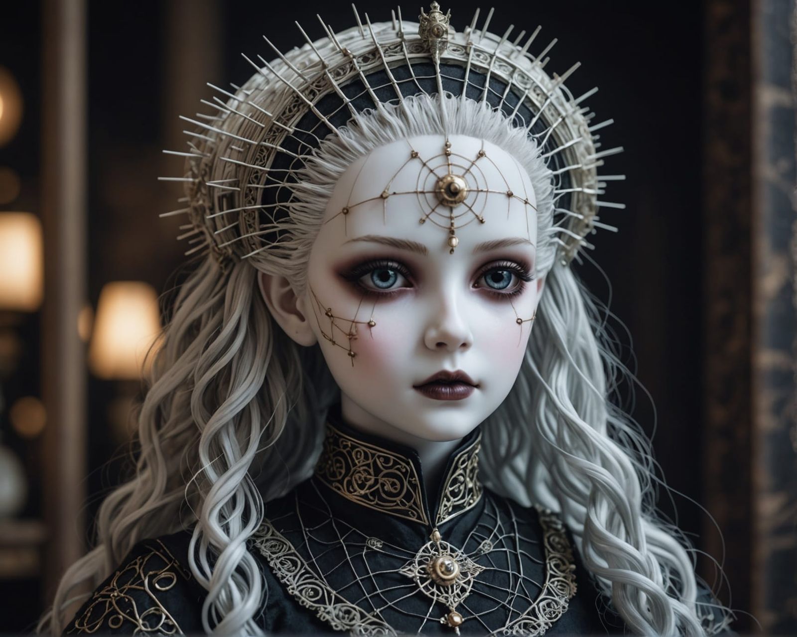 Fantasy Hellraiser Porcelain Doll: Anime Waifu in 16k
