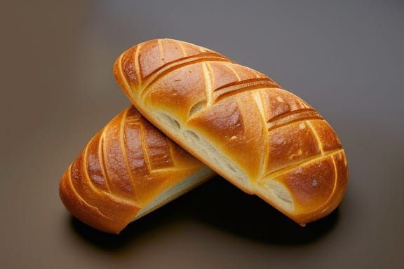 Hyperdetailed Bread in Geometric Bauhaus Style