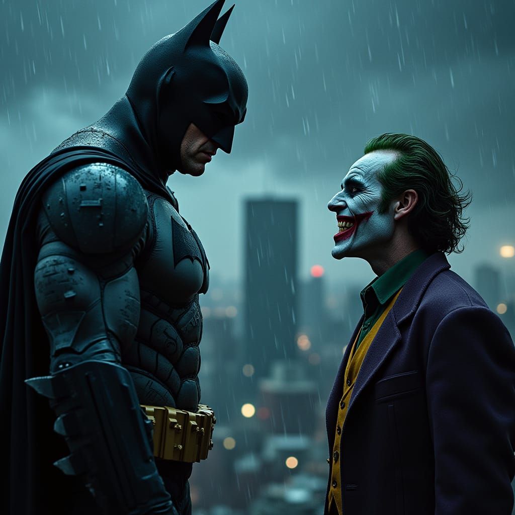 Gritty The Dark Knight Returns Movie Poster in Hyperrealisti...